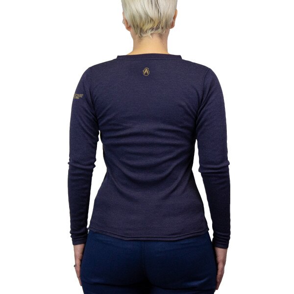 NSA Women's Hautework Just the Basics FR Henley in Navy